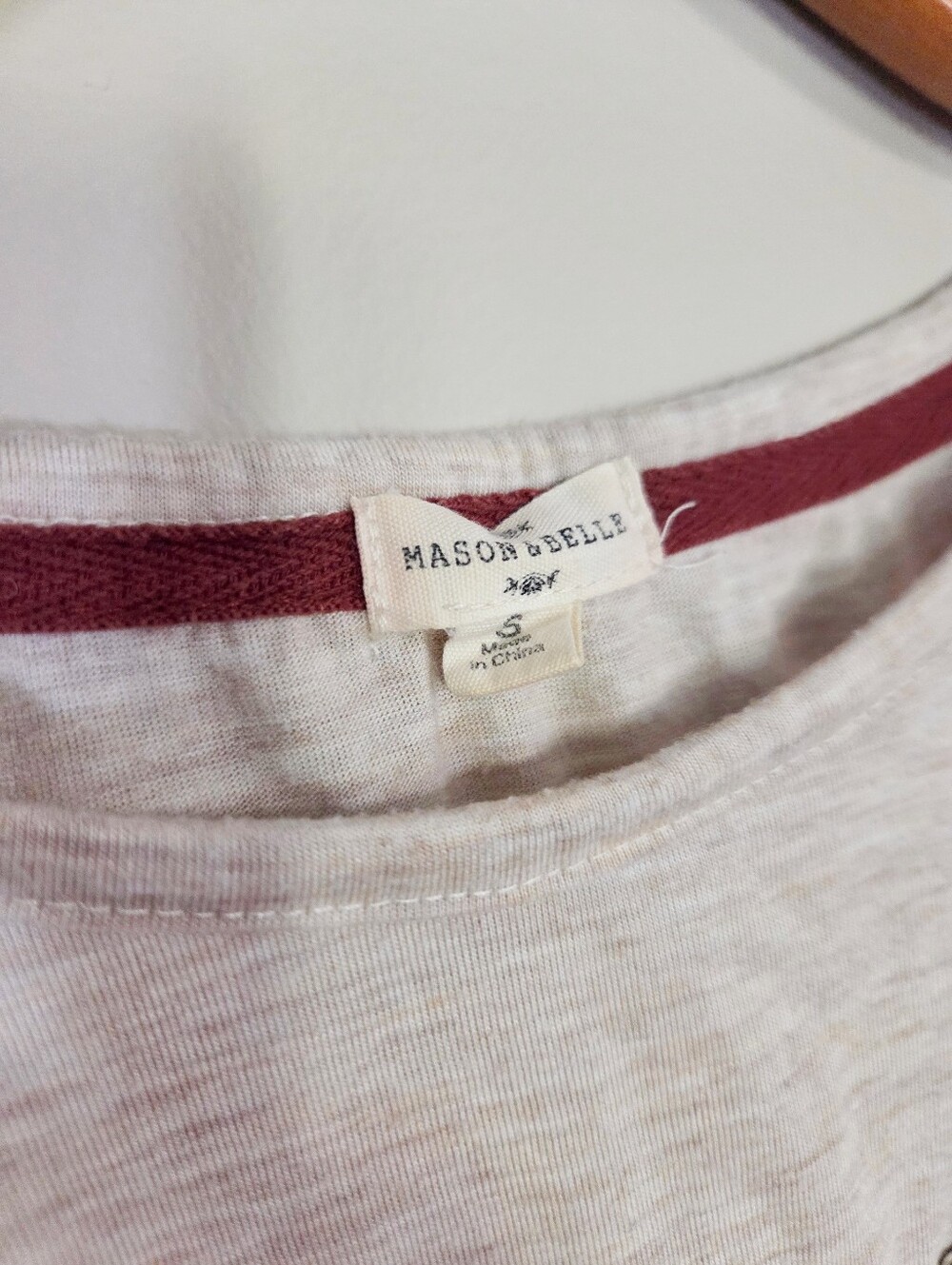 Mason & Belle Mixed Fabric Top Small - Picture 5 of 7